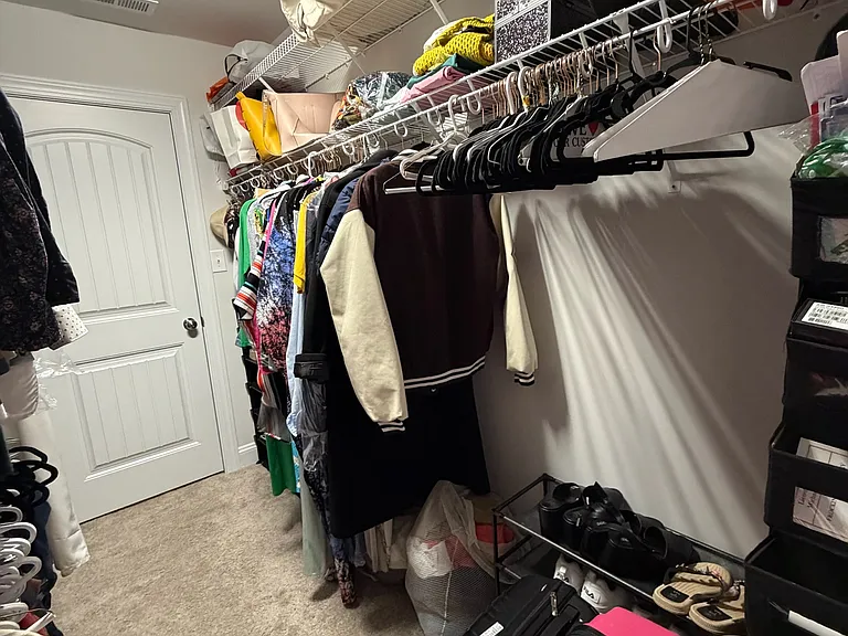 Walk-in closet for master bedroom