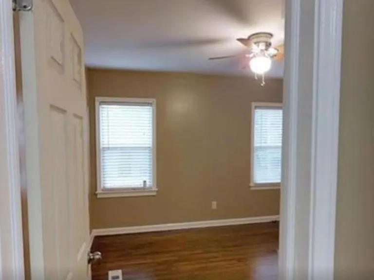 Bedroom 2 is about 13' x 13' with a decent-sized closet