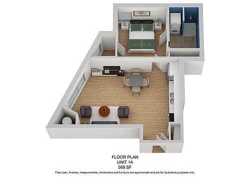 Floor plan 1 BR-A1