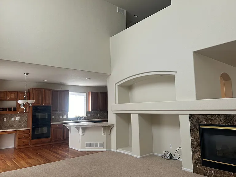 Family room overlooking Kitchen