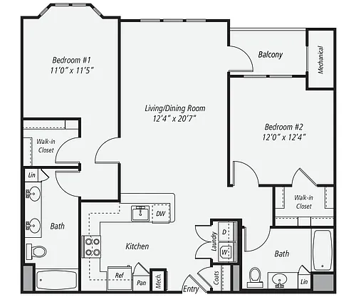 Floor plan B2-B-1136