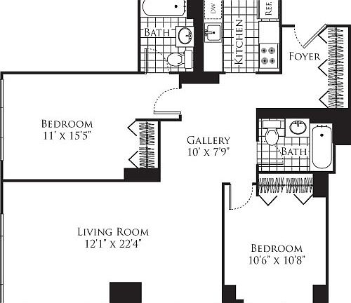 2nd image of 305 W 50th St APT 19F