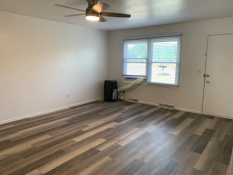 Living room looking at front door
