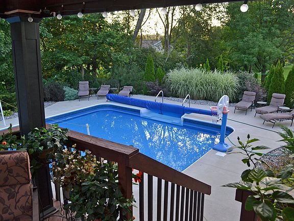 view of pool from upper deck