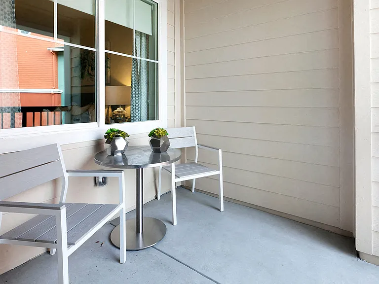 Private patio and balconies