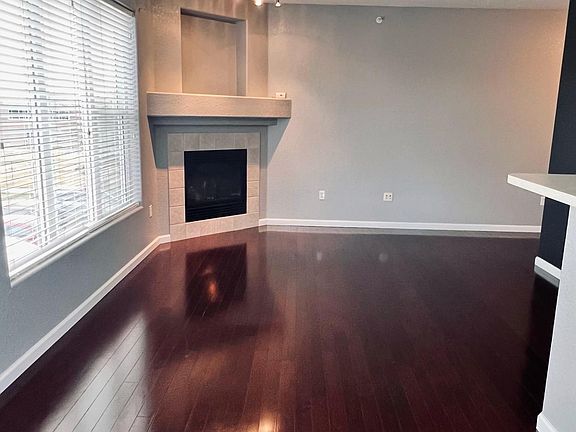 living space with electric fireplace
