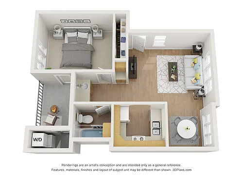 Floor plan One bedroom 2nd floor