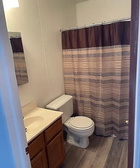 Bathroom with tub and shower.