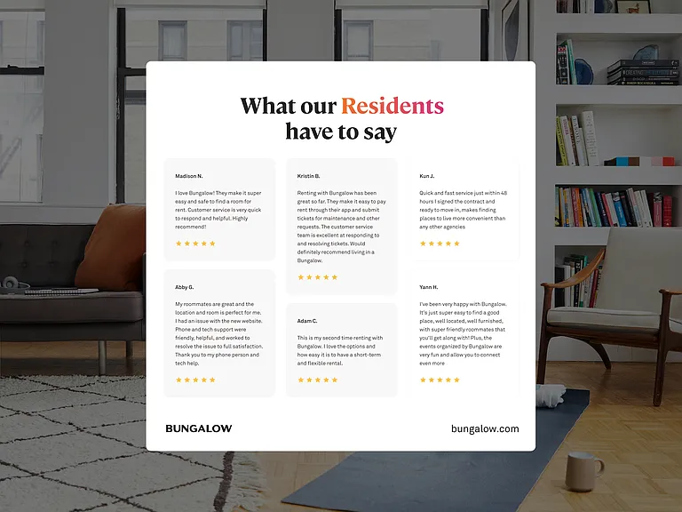What our residents are saying