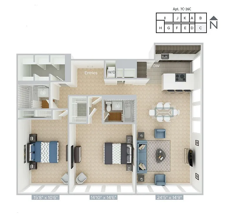 Floor plan B3-C-Premier