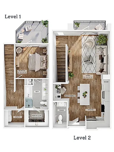 Floor plan 1BR/1BA - A8