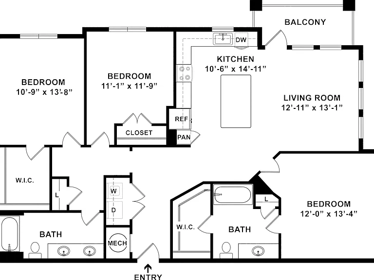 3 Bedroom | 2 Bath | 1394 SF 3 Bedroom | 2 Bath | 1394 SF