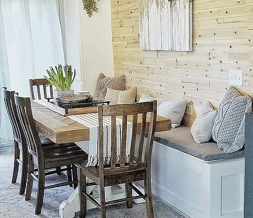 Built in bench and pantry