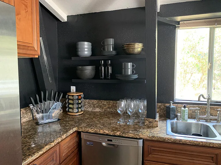 Kitchen when it was black (white now)