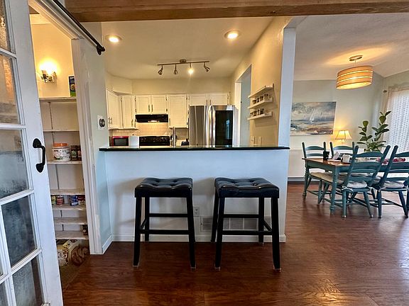 The bar top is a perfect space for gathering