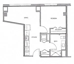 Floor plan 1K