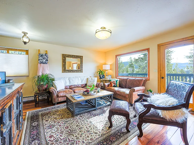 Walk out to deck off living area.