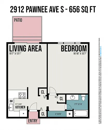 Floor plan 1 Bedroom