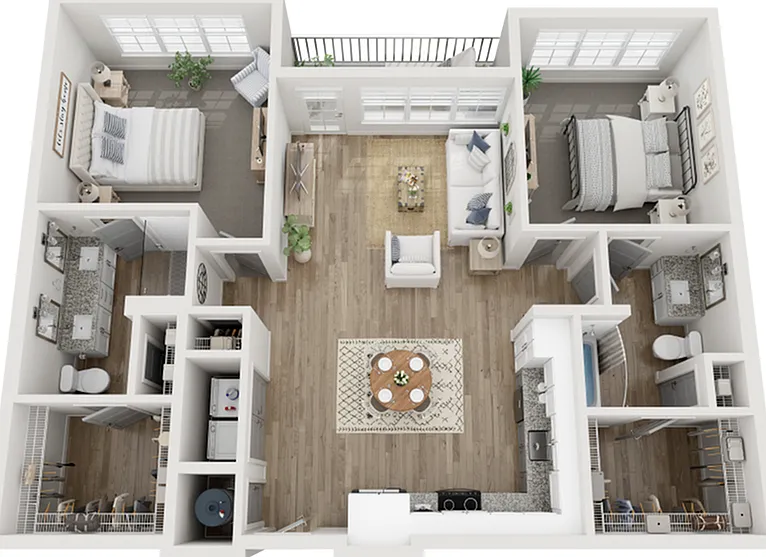 The Waterlily | 1,202 SF | 2 BR/2 BA Apartment The Waterlily | 1,202 SF | 2 BR/2 BA Apartment