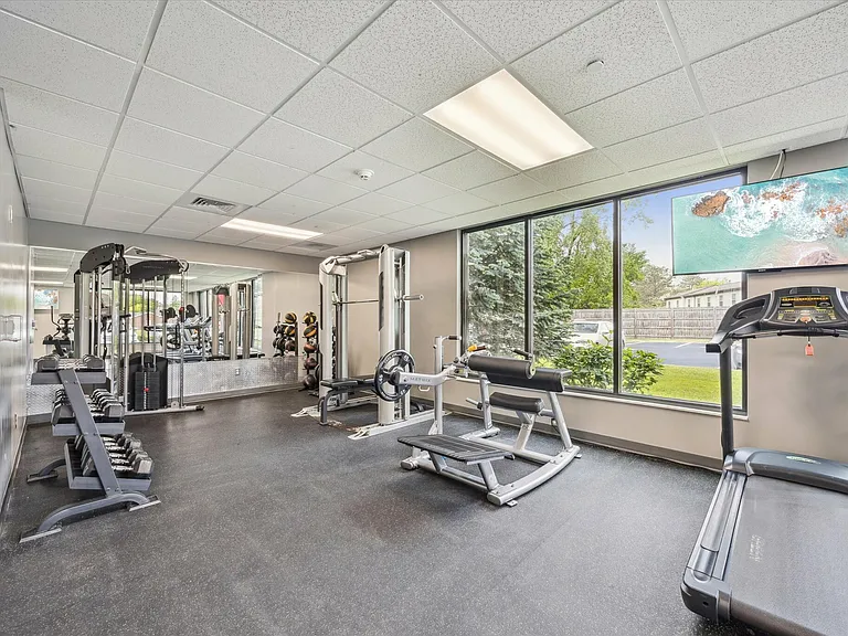 Stay active in the fully equipped fitness center at University Hills Apartments near the University of Toledo.