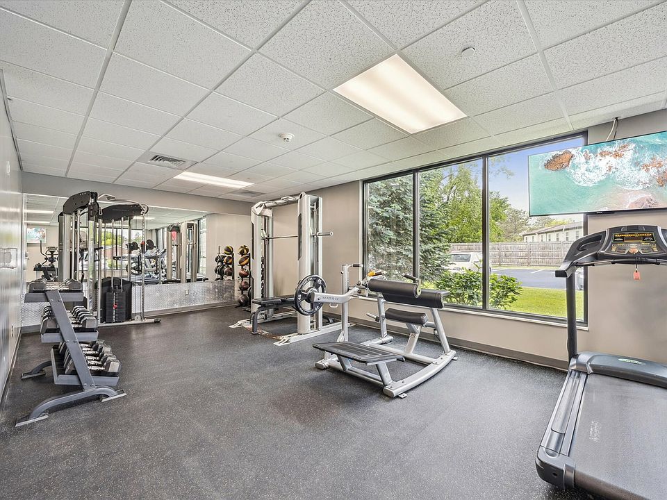 Stay active in the fully equipped fitness center at University Hills Apartments near the University of Toledo.