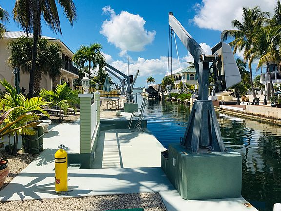 View of canal, davits