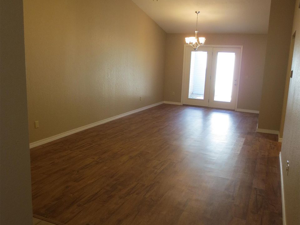 View from entryway into living/dining area
