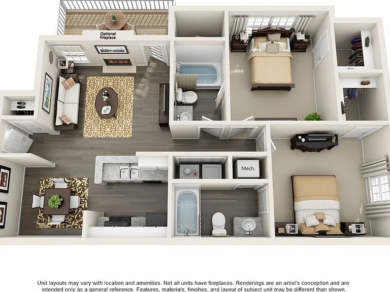 2 Bedroom | 2 Bath | 1000 SF 2 Bedroom | 2 Bath | 1000 SF