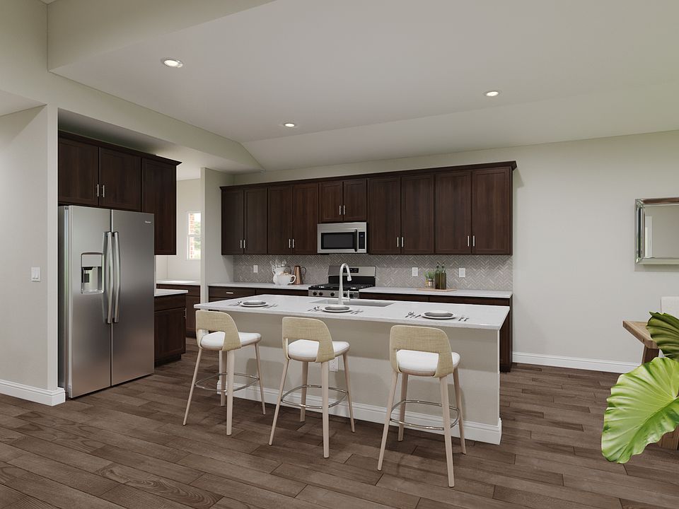 Entertain guests around the kitchen island