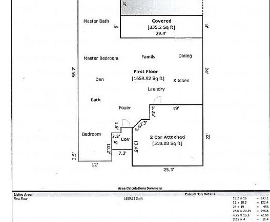 1,660 Square Feet