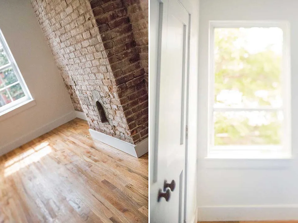 Exposed Brick with natural light flooding in