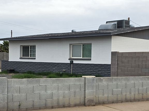 A side view of the house