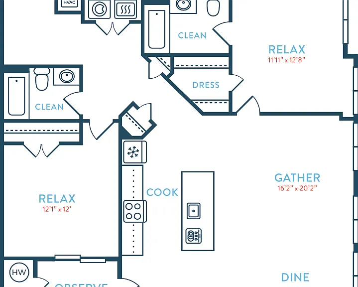 1314 Quincy B2B Floorplan Diagram