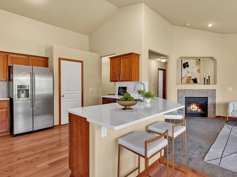 All photos were taken previously with staging furniture. No furniture included in rental.