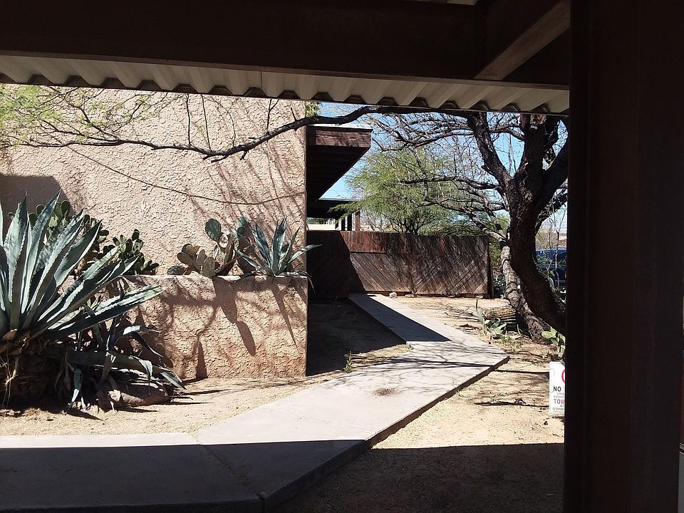 View from covered parking