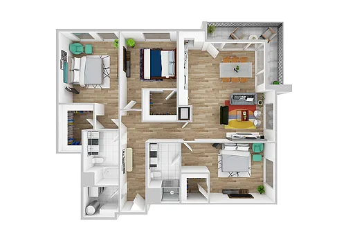 Floor plan Three Bedroom