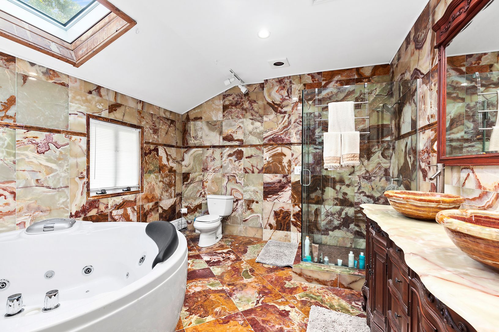  Marble master bathroom