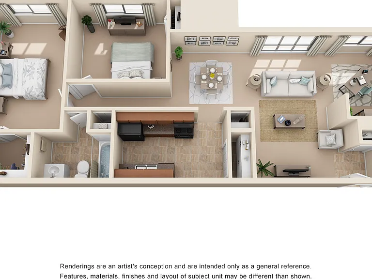 The Violet - 2 Bedroom - 1 Bathroom