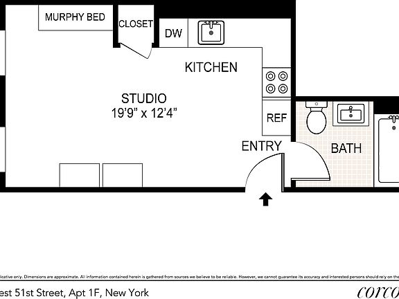 2nd image of 317 W 51st St #1F
