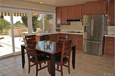 Big, open kitchen with tile floor and the VIEW!!