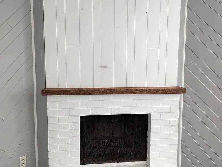 Wood burning fireplace