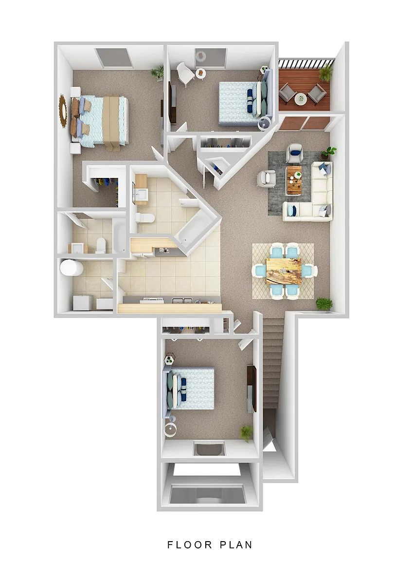 Floor plan Oaks Apartment