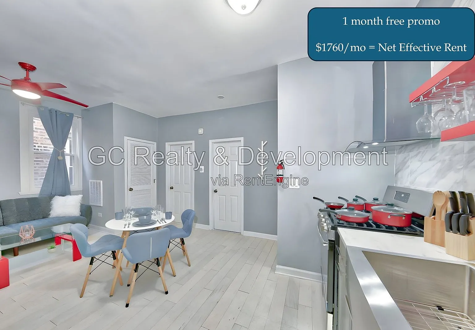 2 bed, 1.0 bath, 529 sqft, $1,760 — Photo 3