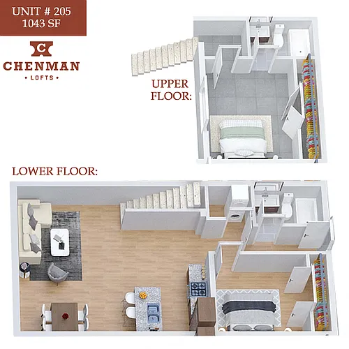 Floor plan Chenman Lofts 205