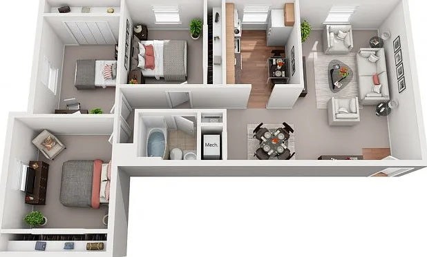 3 Bedroom Garden 3 Bedroom Garden