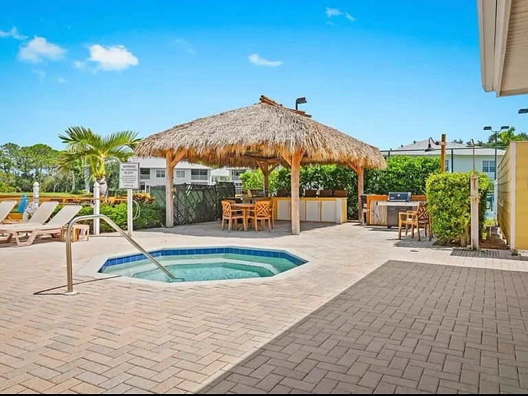 Tiki with BBQ grills