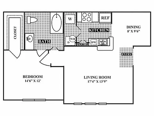 Floor plan A3 - Renovated