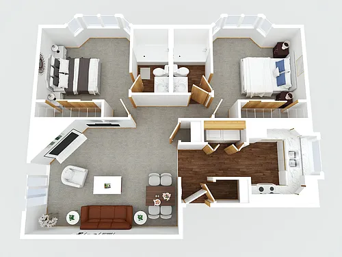 Floor plan 2X2 B