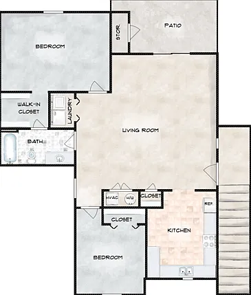 2 Bedroom Floor Plan 2 Bedroom Floor Plan