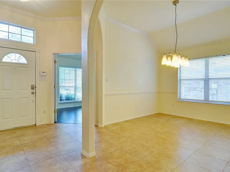 Entry - Dining Room on right & Study